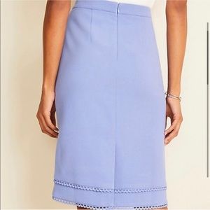 NWT Ann Taylor Scalloped Doubleweave Pencil Skirt